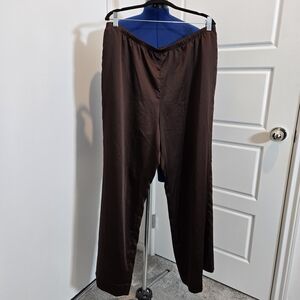 A New Day Brown Silky Wide-leg Pants